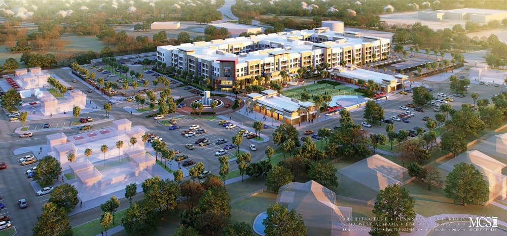 The EDGE is a multipurpose property set to be developed in Seabrook along Hwy. 146. (Rendering courtesy HS Development Company)