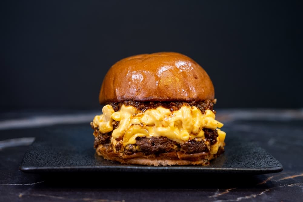 The eatery offers specialty burgers made halal. (Courtesy Genend Digital)