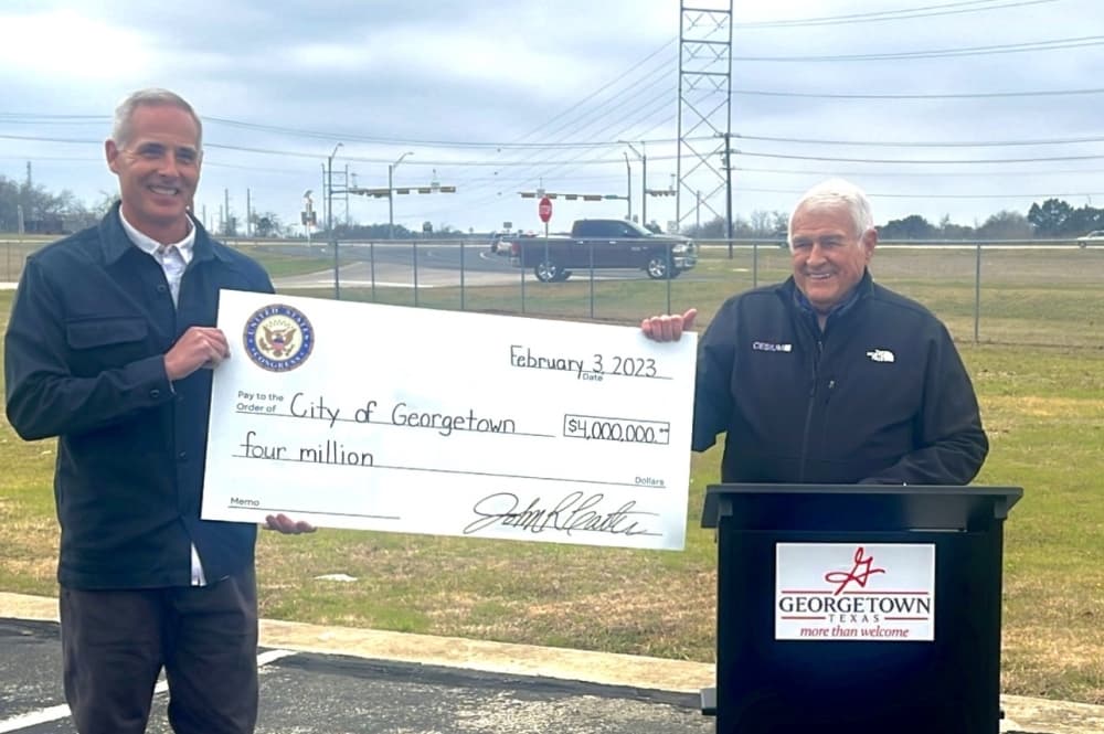 Georgetown presented with $4M check for future FM 971 expansion project