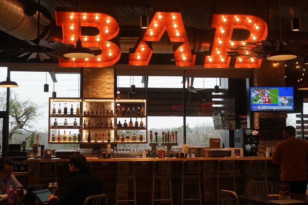 The store's True Texas BBQ restaurant has a full bar serving local beer, draft cocktails and frozen drinks. (Katy McAfee/Community Impact)