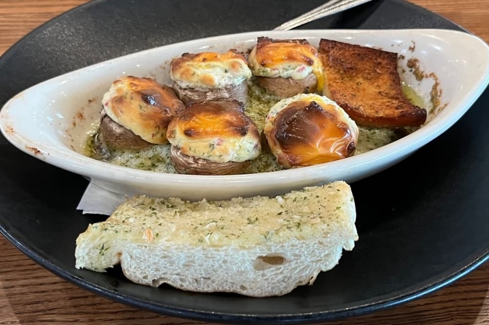 What Nots ($14) are mushroom caps stuffed with a secret three cheese blend. 
