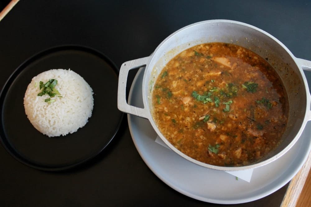 
Mondongo ($16): Tripe is stewed with seasonings and served with white rice.