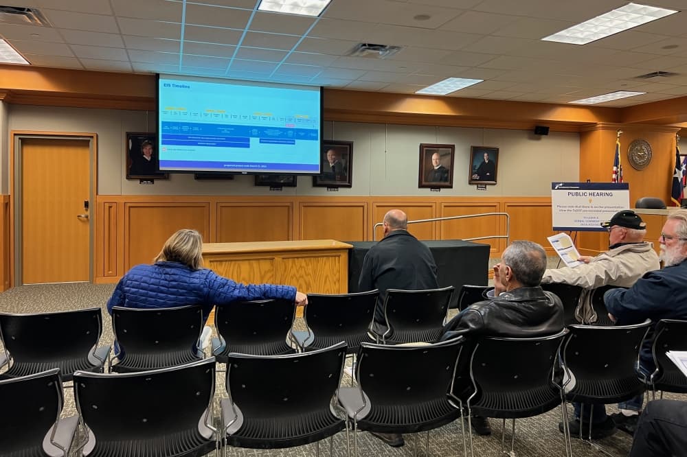 People watching a presentation
