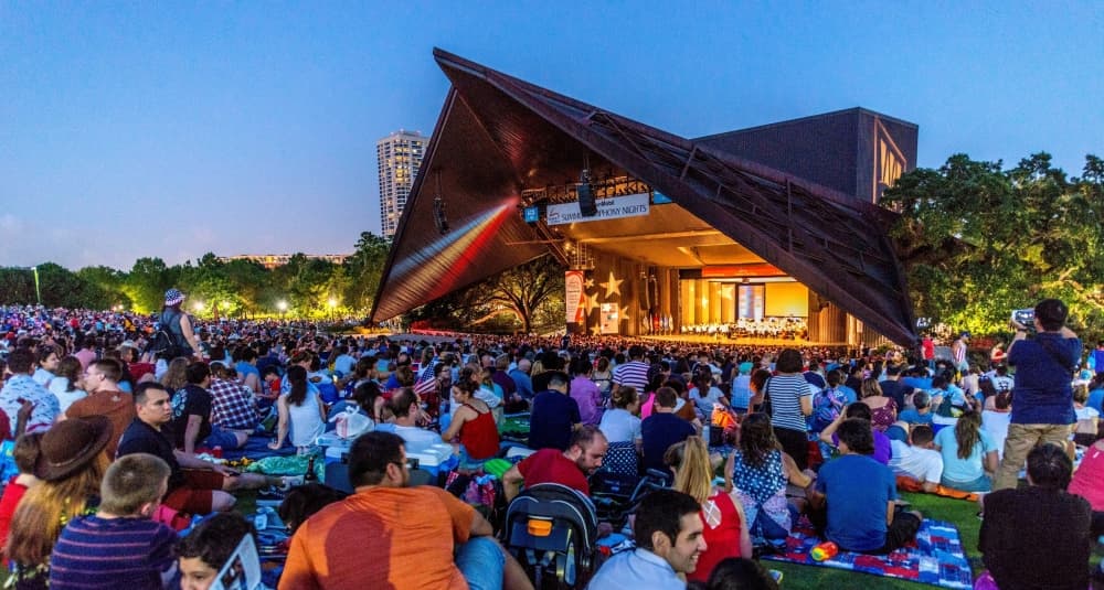 outside of Miller Outdoor Theatre