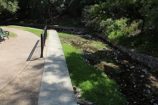 The natural springs at Comal Springs at Landa Park in New Braunfels are a good indicator of water levels and drought. In years past, the springs bubbled over out of the rock crevices, but the drought has left the springs at lower levels. (Eric Weilbacher/Community Impact)