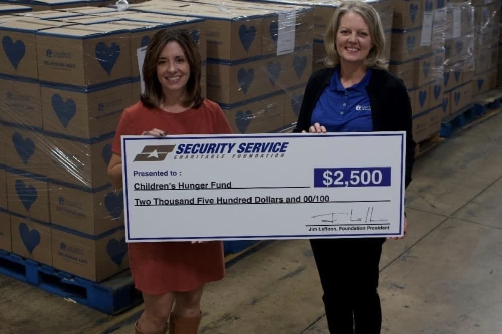 Security Service Charitable Foundation donates $2.5K to Children’s Hunger Fund
