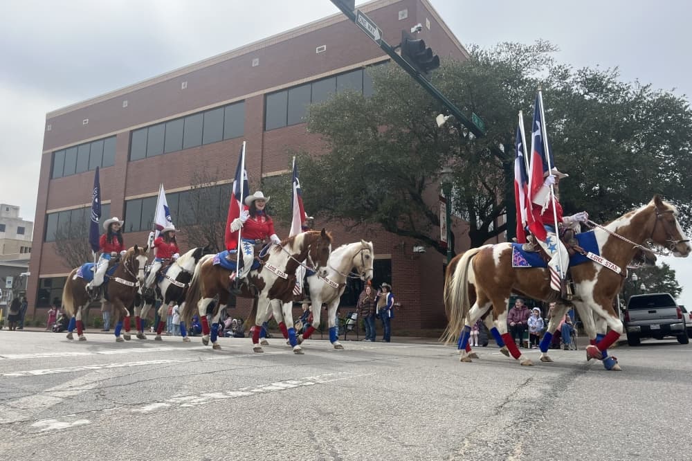 The Lone Star Cowgirls made an appearance at the Go Texan Parade in Conroe. (Peyton MacKenzie/Community Impact)