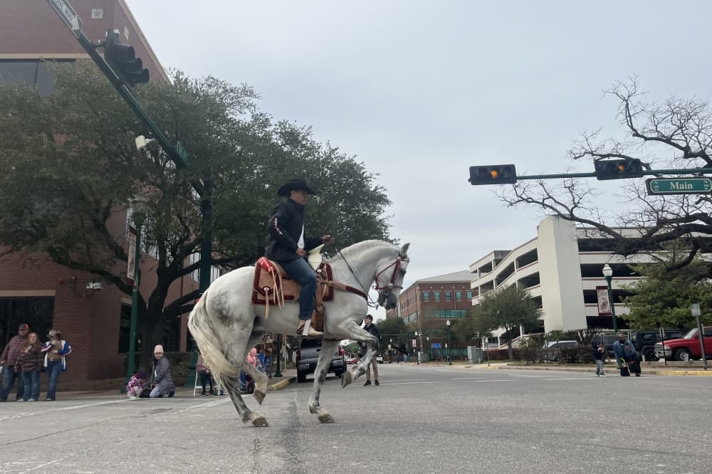 Over 100 people rode on horseback during the Go Texan Parade, according to the city of Conroe. (Peyton MacKenzie/Community Impact)