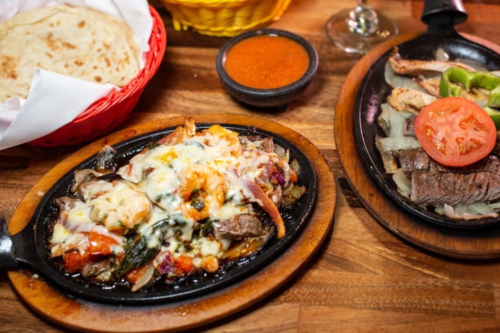 Mexican food on plates