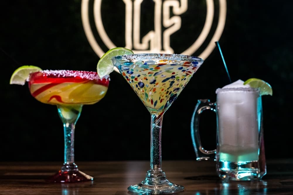 Three frozen margaritas