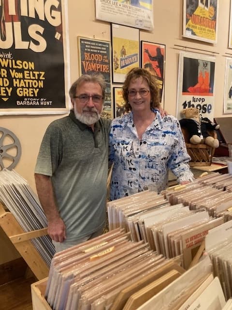 Harry (left) and Elizabeth Proctor own Limited Edition Art & Antiques, a shop that has a myriad of antiques, paintings and jewelry, as well as vintage posters and vinyl records. 