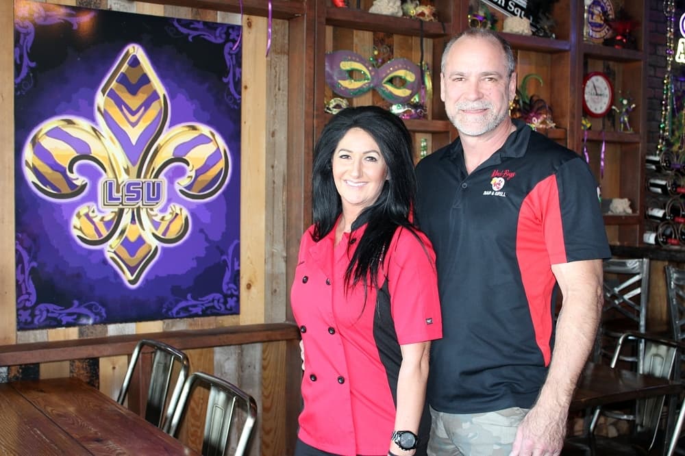 Hoyt and Dawn Loewer opened MudBugs Bar and Grill in June 2019. (Karen Chaney/Community Impact)