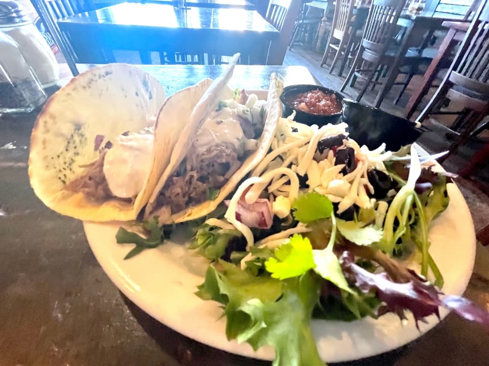 tacos with side salad