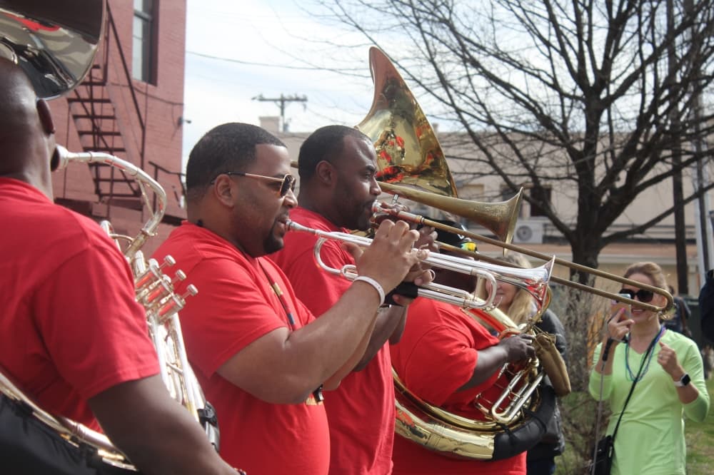 Brass band playing