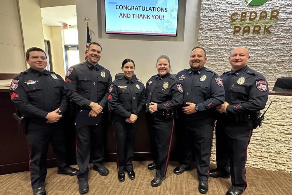 Cedar Park Police Department promotes six officers; marks largest promotion ceremony in years