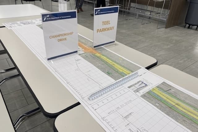 The project to widen the US 380 highway will turn the road stretching from Lakewood Drive to Teel Parkway from four lanes into six in an attempt to ease traffic on the road. (Alex Reece/Community Impact)