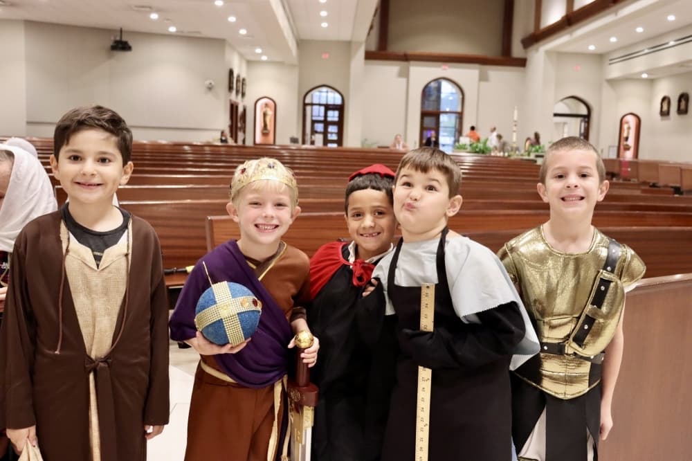 Students at Sacred Heart Catholic School celebrate All Saints Day. (Courtesy Sacred Heart Catholic School)