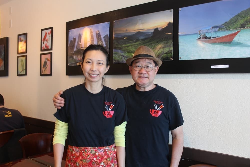 Wife and husband Jovia and Franco Chin own and run Uncle Chin’s Kitchen. 