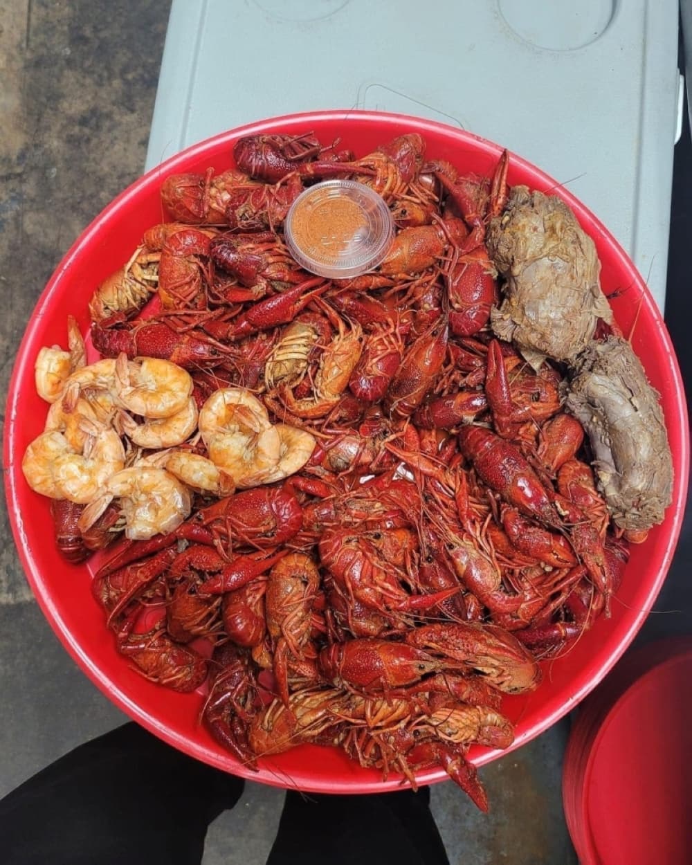 While the price varies depending of the market value of the boiled crawfish, turkey necks can be purchased at Juicy Heads & Spicy Tails for $7.95 per half-pound and $12.95 per pound.  (Courtesy Juicy Heads & Spicy Tails)