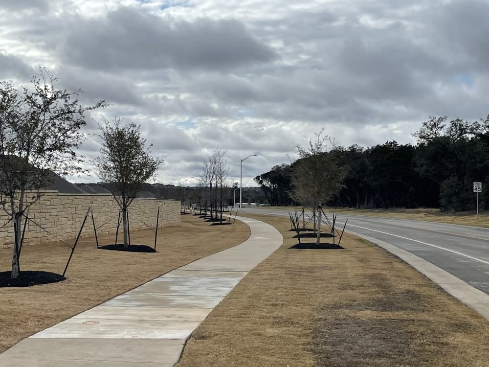 paved trail in neighborhood