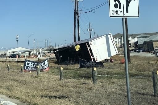 overturned truck