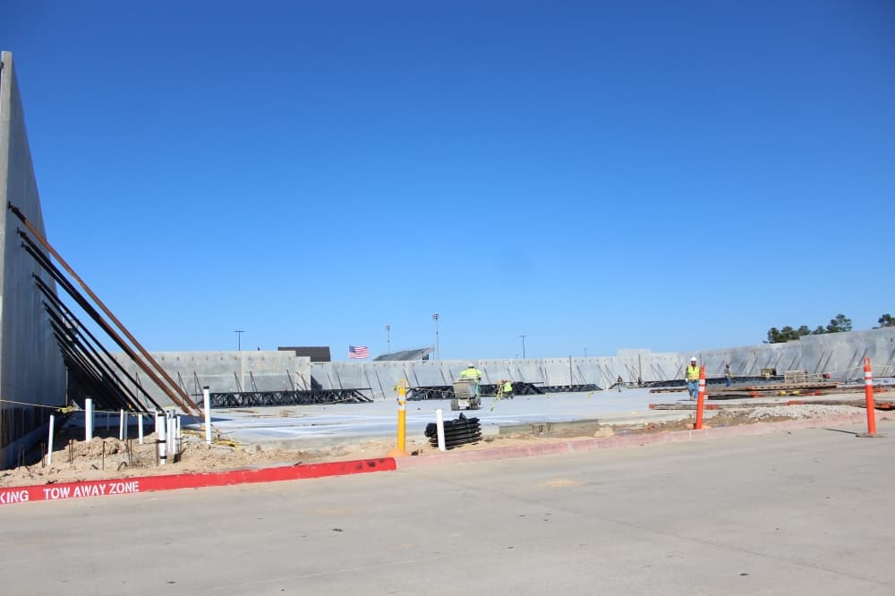 In early June, construction began on the 135,000-square-foot Target store planned for Valley Ranch Town Center in New Caney. (Emily Lincke/Community Impact)