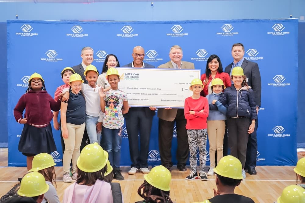 American Constructors awards $100K to Boys & Girls Clubs of the Austin Area