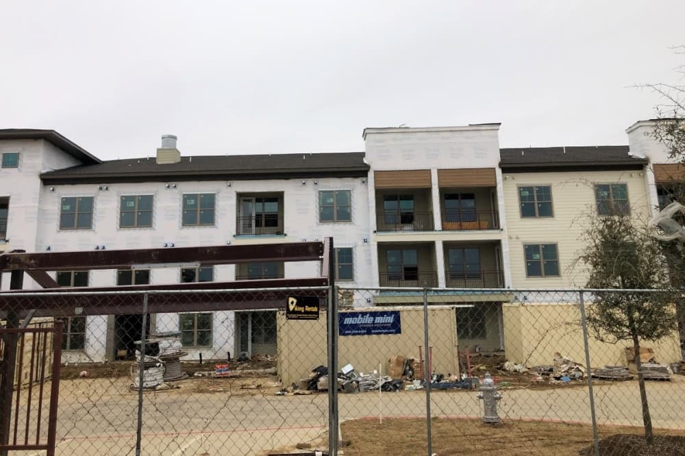construction at an apartment complex