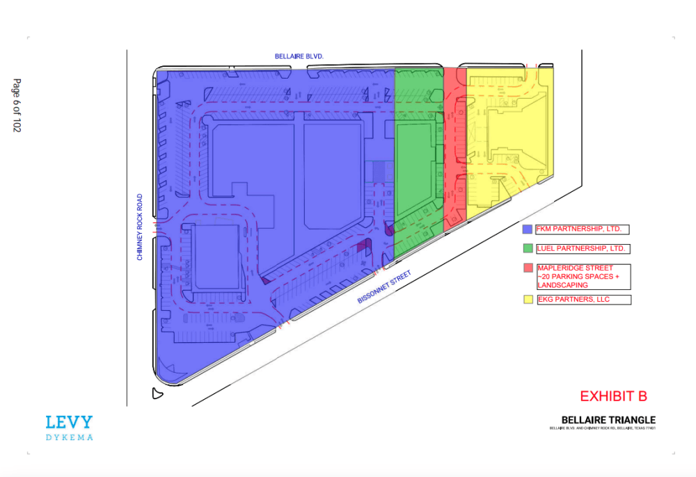 The proposed street closure in the Bellaire triangle