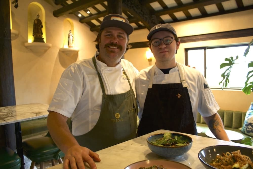
From left: Tillie’s award-winning chef Andy Knudson brings consistently evolving menus to Tillie’s. Robby Bauer is training with Knudson.