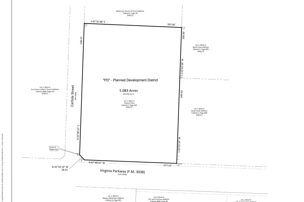 Site plan for Palladium's multifamily project in McKinney