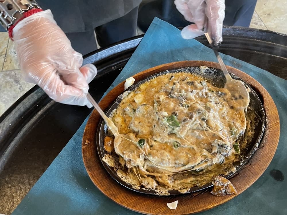 Step 5: After being stirred for a while longer, the dish is ready to eat. Can be eaten as is or wrapped in tortillas. (Taylor Cripe/Community Impact) 