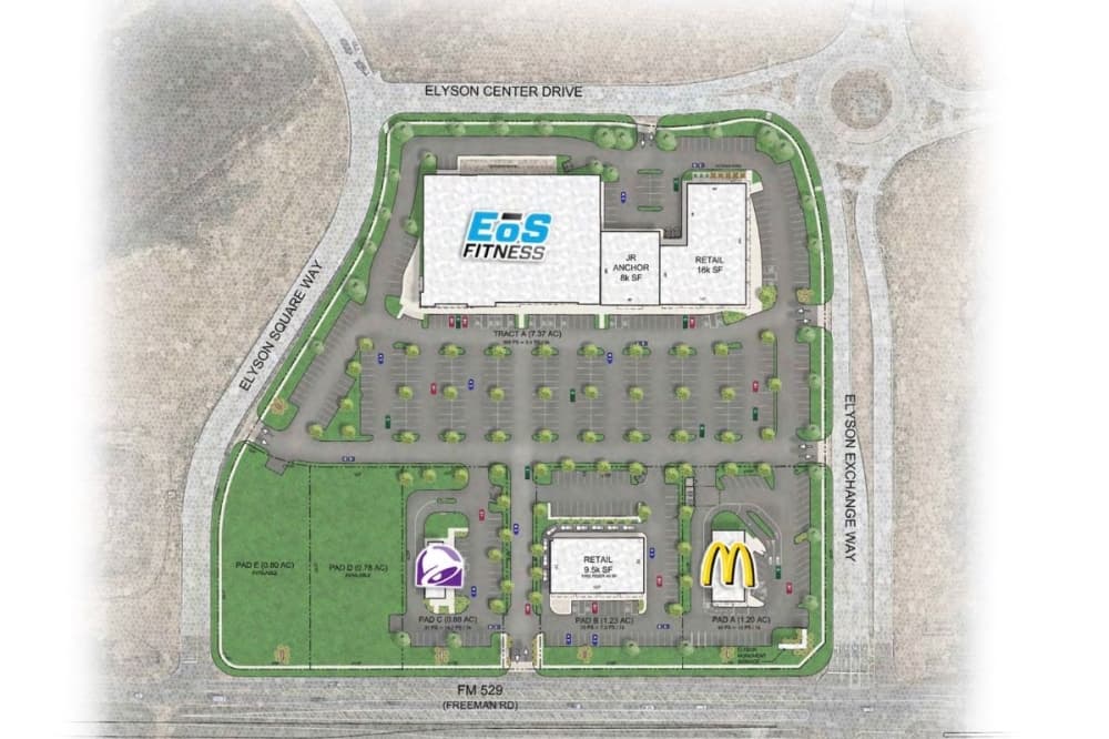 The Square at Elyson retail development underway in Katy