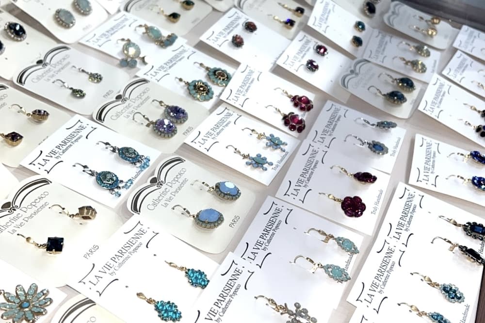Jewelry at Oolala is handmade and imported from Paris. (Tekima Johnson/Community Impact)