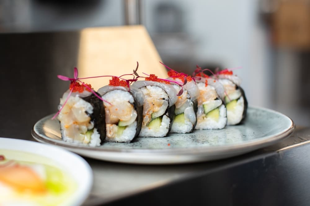 Entertainment lounge and restaurant Se7en offers a variety hand roll options, including toro, king salmon, hamachi, prawn, madai and fresno, as a part of Executive Chef Erhan Özkaya's menu which focuses on Asian Mediterranean cuisine. (Courtesy Leah Wilson)