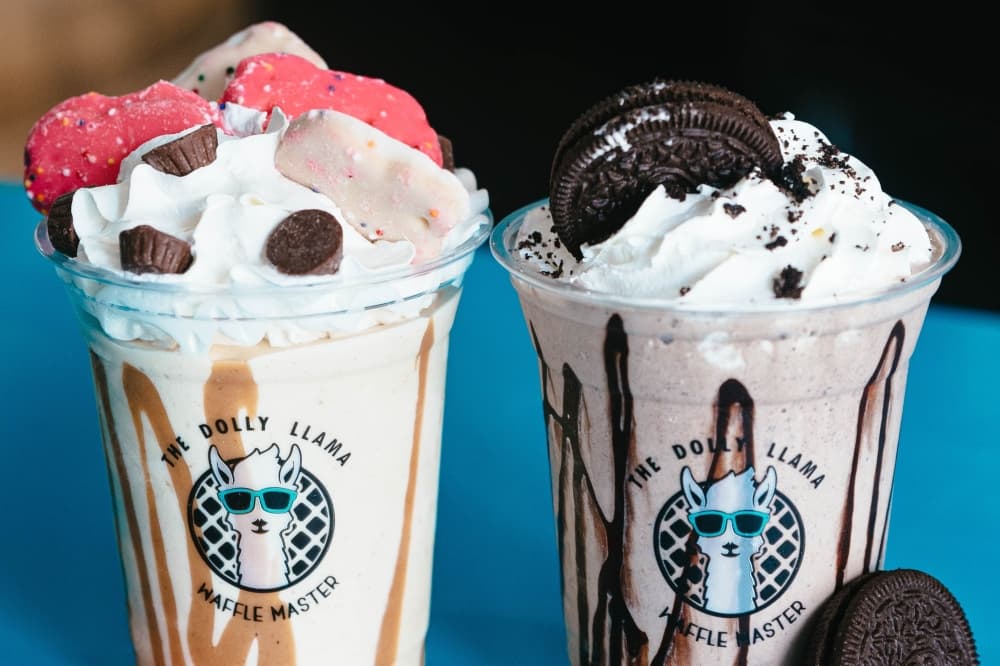 The business also offers a variety of ice cream shakes. (Courtesy The Dolly Llama)