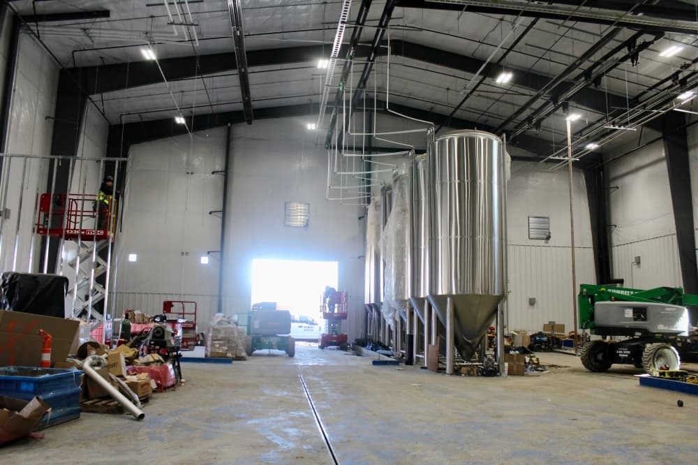 Brewing facility at Tupps Brewery's new site