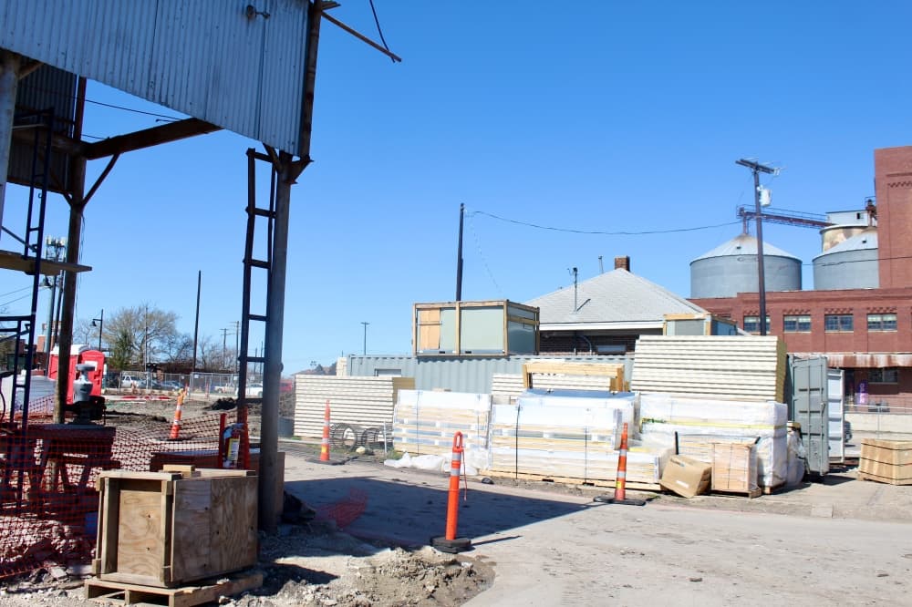 Construction and materials at at Tupps Brewery's new site