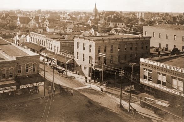 Downtown McKinney square circa 1900