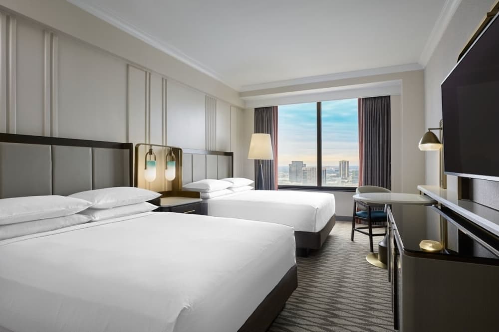 The JW Marriott by the Galleria finished renovations to guest rooms and suites, including the addition of new 55-inch televisions and upgraded bed options for each room. (Courtesy JW Marriott by the Galleria)