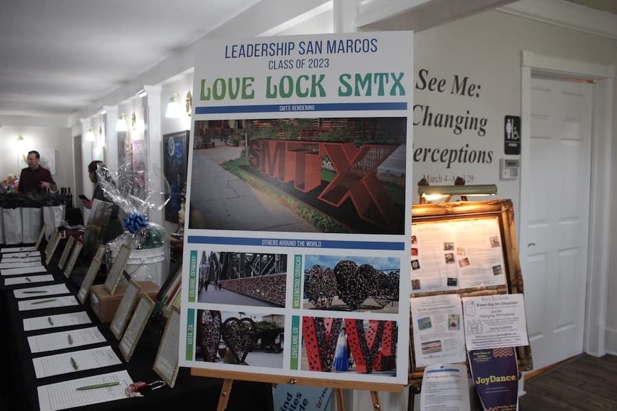 Leadership San Marcos hosts Love Lock SMTX art installation fundraiser event