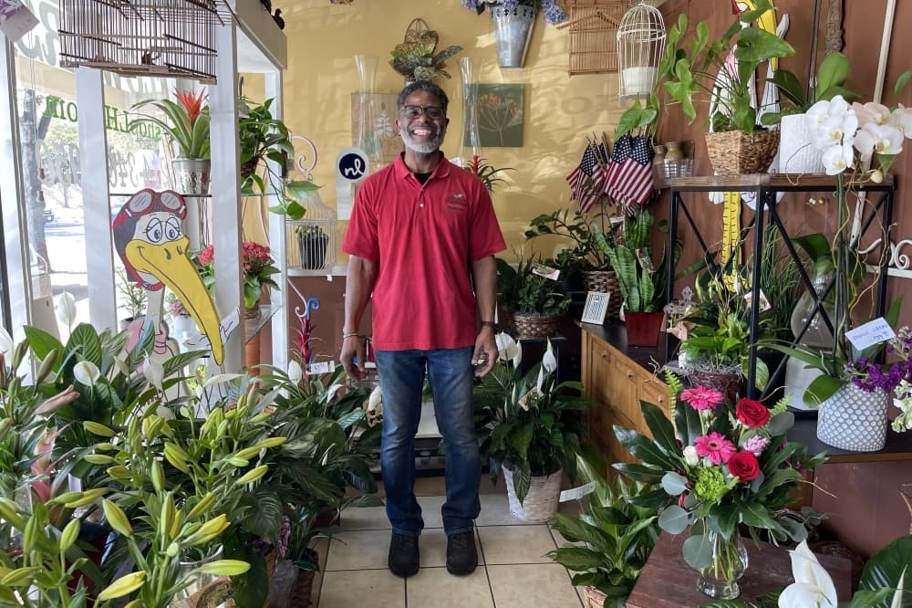 
Lake Highlands Flowers owner Renarldo Parker started working at the flower shop in 1985. (Photos by Cecilia Lenzen/Community Impact)
