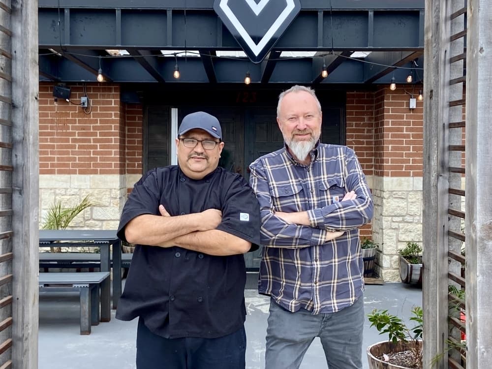 From left: Chef Omar Padilla and owner Chefy Creasey are the faces behind Hoff’s Steaks and Steins. (Chloe Young / Community Impact)