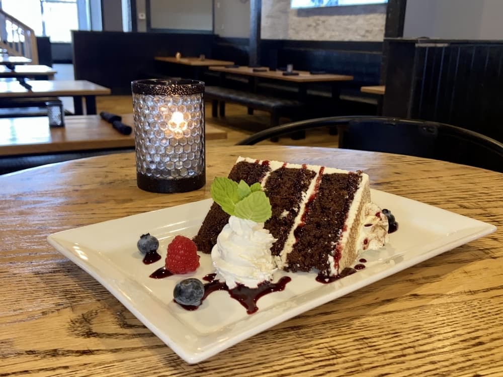 Black Forest Cake ($10): A chocolate cake with cherry filling. (Chloe Young / Community Impact)