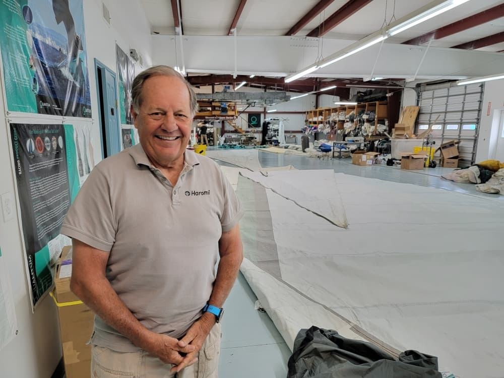 Quantum Sails Executive Vice President Farley Fontenot has been making sails for nearly 50 years. (Saab Sahi/Community Impact)