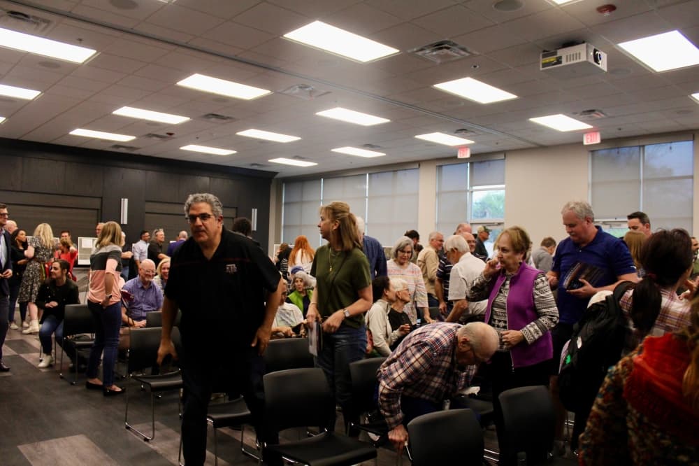 Community members at the meeting