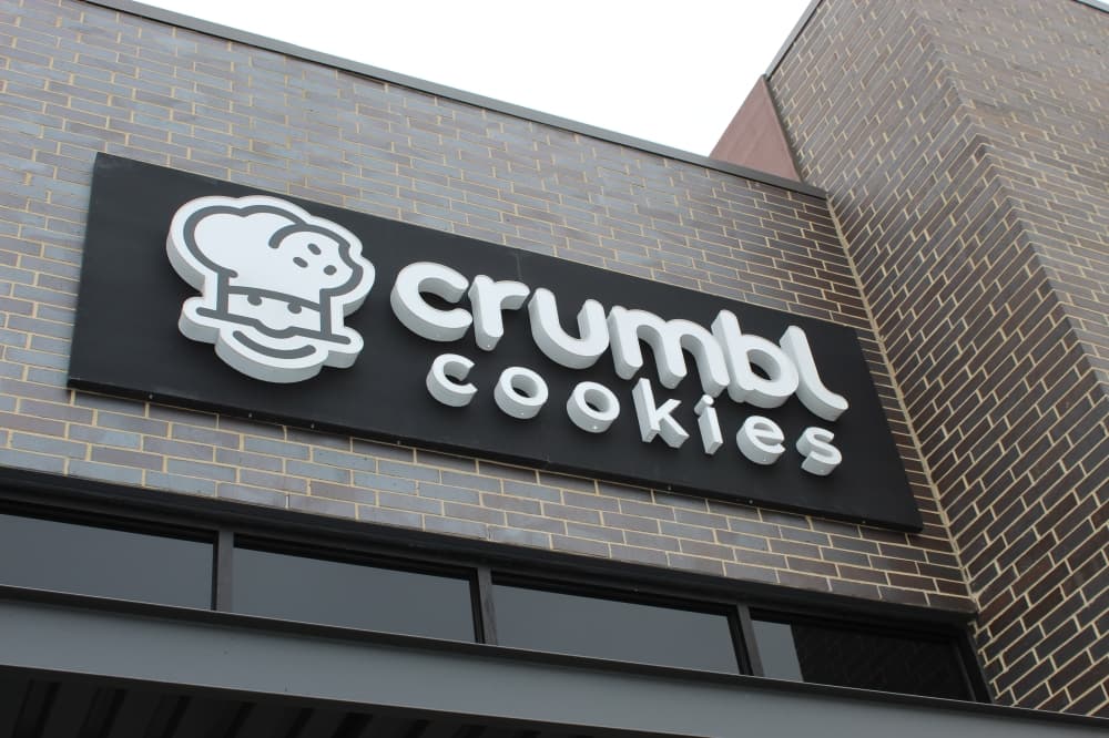 Crumbl Cookies Frisco sign