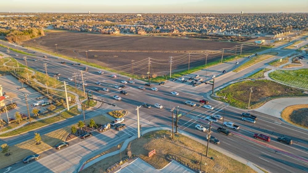 Aerial photo of US 380. (Photo courtesy Xtreme Heights Productions)