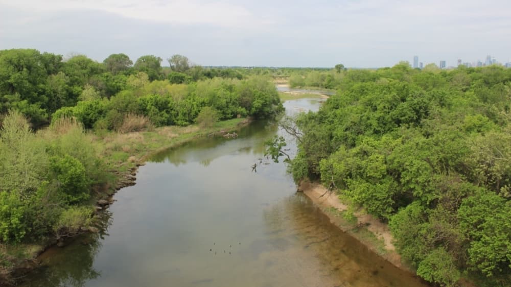 Most land off the Colorado River east of downtown Austin is undeveloped. (Ben Thompson/Community Impact)