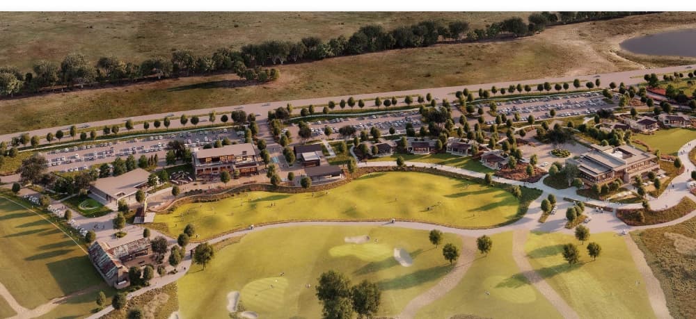 Overhead rendering of Monument Realty PGA District